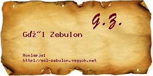 Gál Zebulon névjegykártya